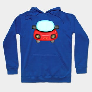 Cute red sport car. Hoodie